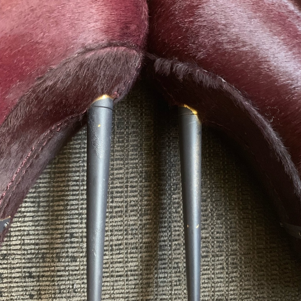 Tom Ford Maroon Pony Hair Cowboy Boots View 5